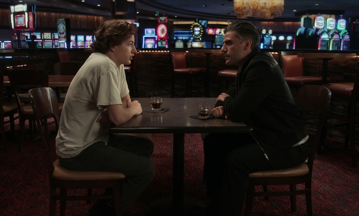 Oscar Isaac and Tye Sheridan in The Card Counter