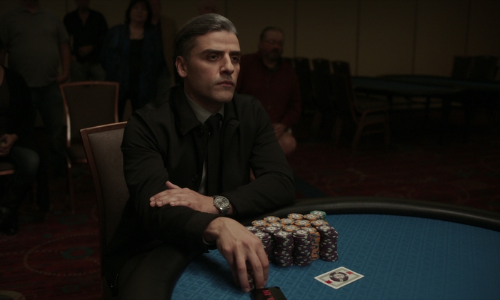 Oscar Isaac playing poker in The Card Counter