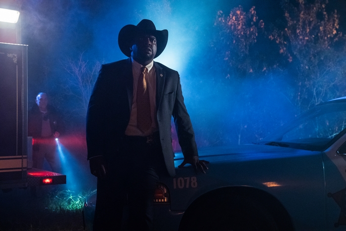 Omar J. Dorsey in Halloween Kills night scene