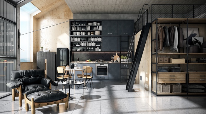 Stylish Loft Apartment with Kitchen and Mezzanine
