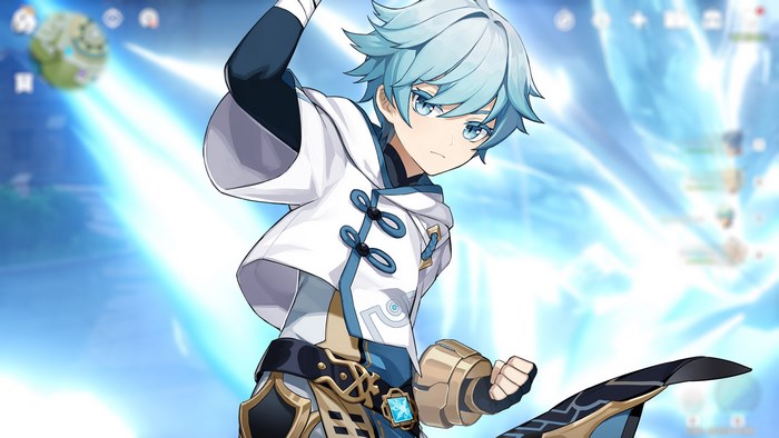 Genshin Impact Chongyun unleashing Cryo power