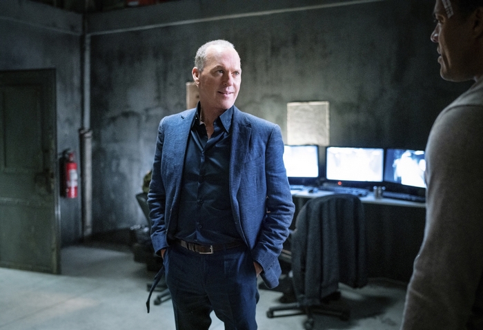 Michael Keaton in The Protégé control room