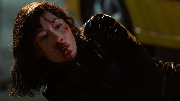 Bloody Maggie Q in The Protégé
