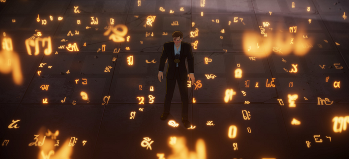 Doctor Strange surrounded by glowing mystical symbols