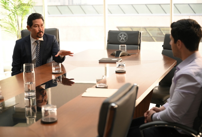 Anthony Ruivivar in a business meeting from Turner and Hooch