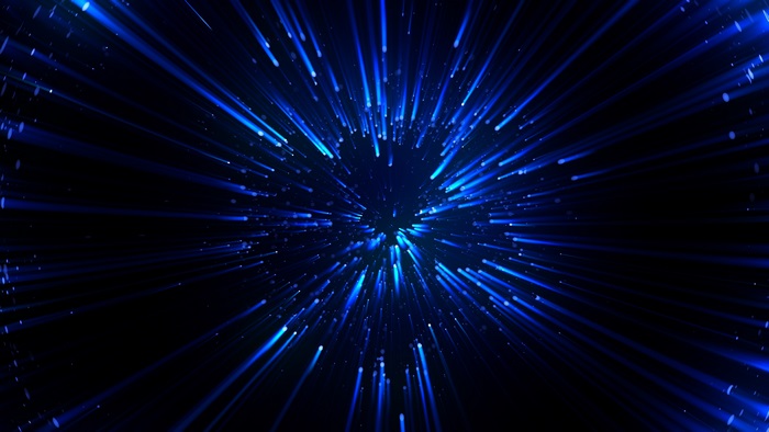 Abstract Blue Light Streaks 4K