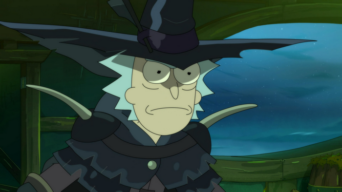 Rick Sanchez as a dark wizard