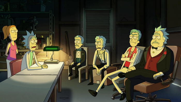 Rick and Morty: Summer and Ricks' mafia meeting