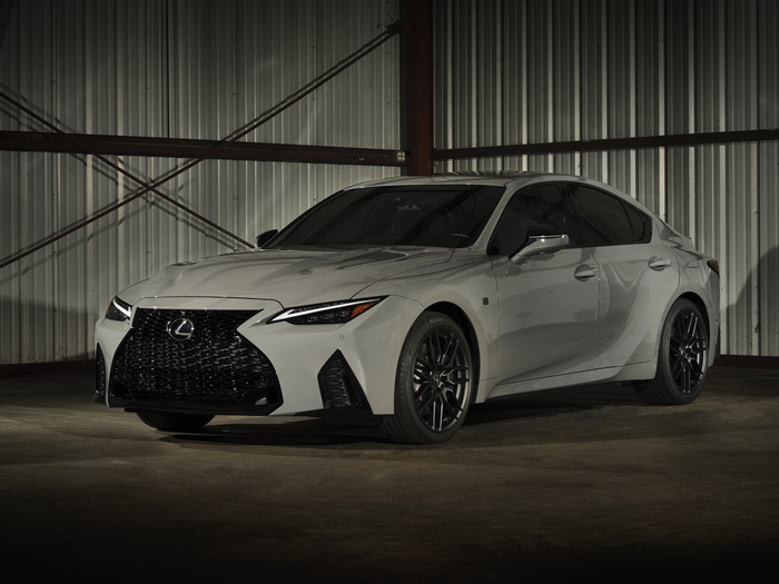 Lexus IS 500 Luxury Car in Dark Garage