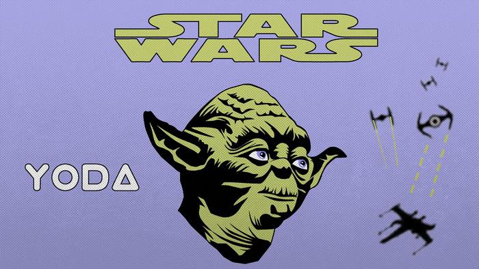 Star Wars Yoda and Spaceships Sci-Fi Art