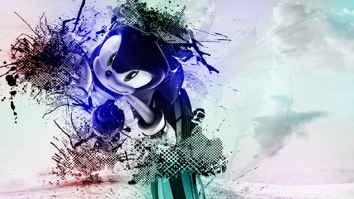 Sonic Riders dynamic grunge artwork