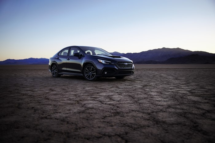 Subaru WRX GT Sport Car in Desert Landscape