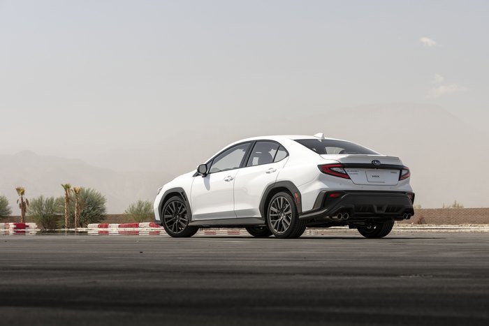 White Subaru WRX GT Sport Car in Desert