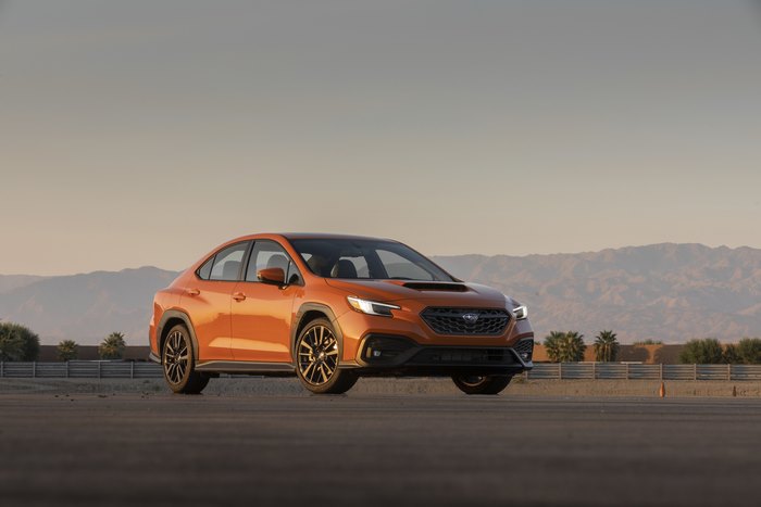 Orange Subaru WRX Limited Sport Car