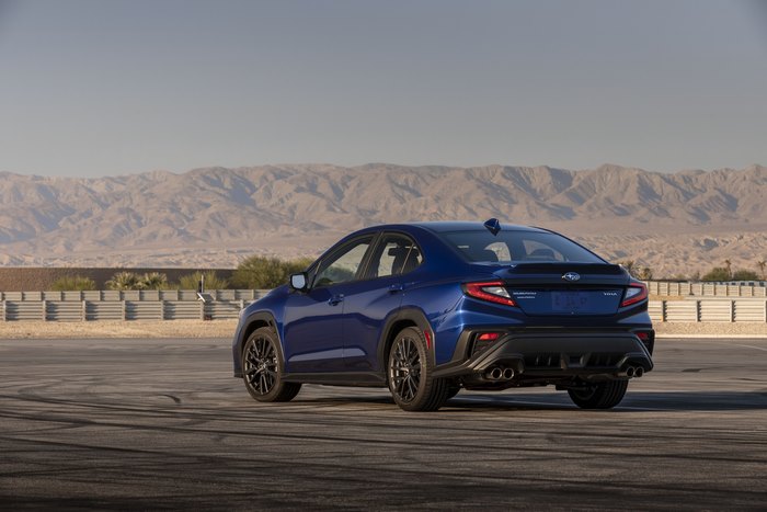 Subaru WRX Limited Sport Car on Desert Track 4K