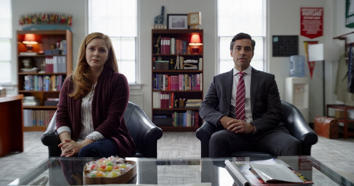 Amy Adams and Danny Pino in Dear Evan Hansen