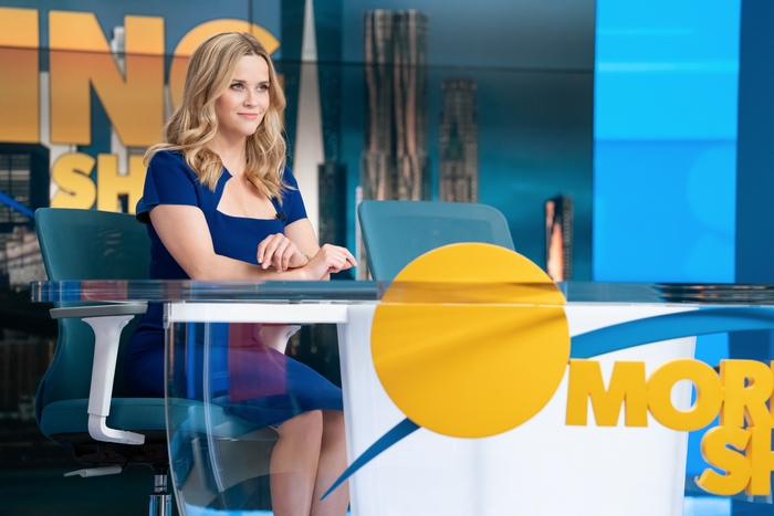 Reese Witherspoon on The Morning Show set