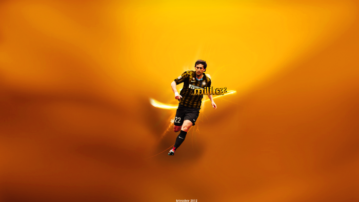 Diego Milito in Inter Milan Jersey