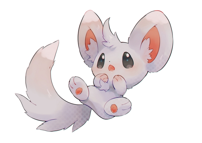 Cute Minccino Pokémon Character Art