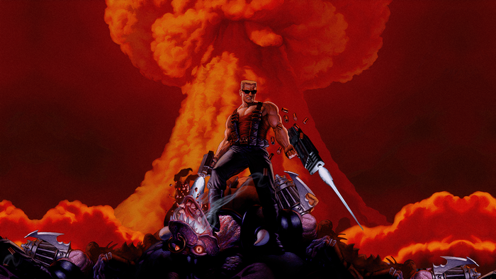 Duke Nukem 3D: Victorious over aliens, nuclear explosion