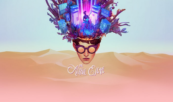 The Artful Escape game art: Musician's vibrant desert mindscape