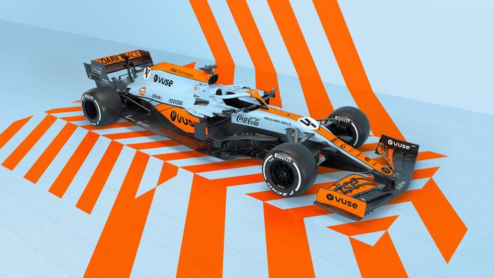 McLaren 2021 Monaco Gulf Livery F1 Car