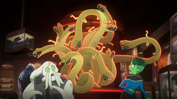 Star Trek Lower Decks: Tendi encounters glowing snake swarm