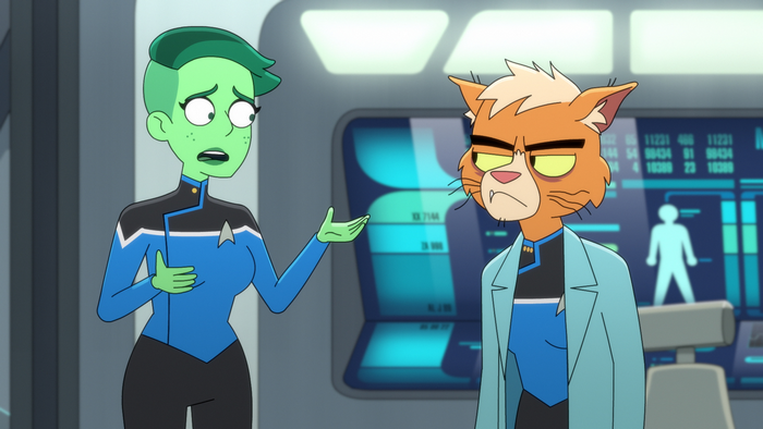 Star Trek: Lower Decks Tendi and T'Ana's contrasting expressions