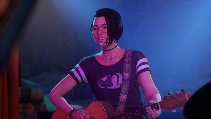 Alex Chen playing guitar in Life Is Strange: True Colors