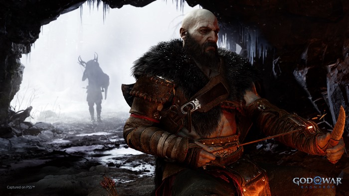 Kratos prepares bow in God of War: Ragnarok