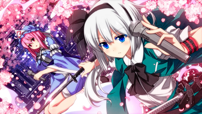 Touhou Youmu Konpaku and Yuyuko Idol Performance