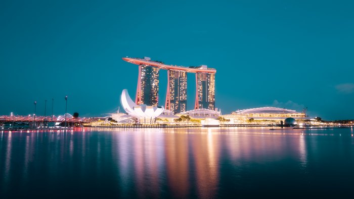 Marina Bay Sands and ArtScience Museum at Night