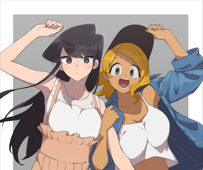 Komi Shouko and Rumiko Manbagi posing together