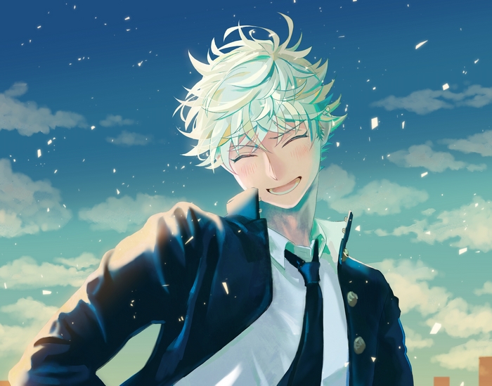 Smiling Yatora Yaguchi from Blue Period