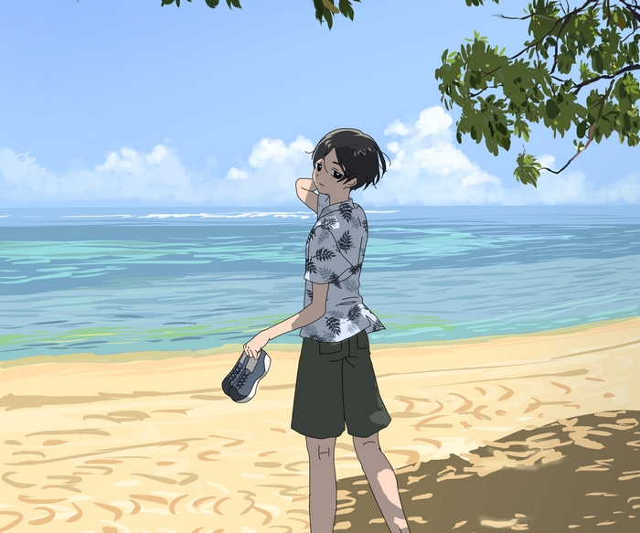 Blue Period: Yotasuke Takahashi on the beach