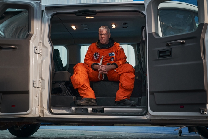 Ron Perlman as astronaut in van from Don't Look Up