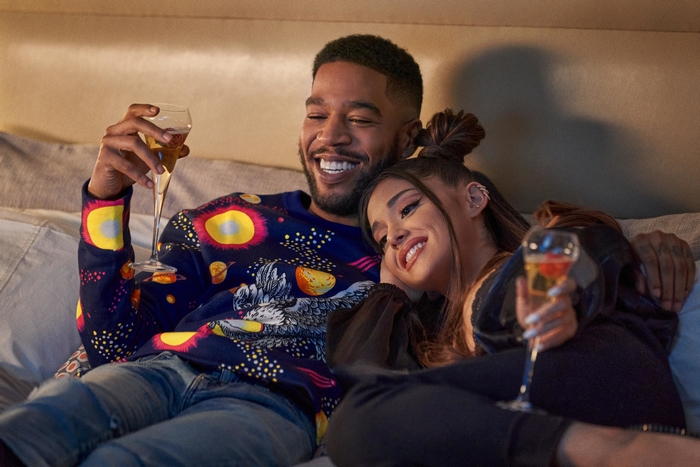 Ariana Grande and Kid Cudi relaxing in Don't Look Up