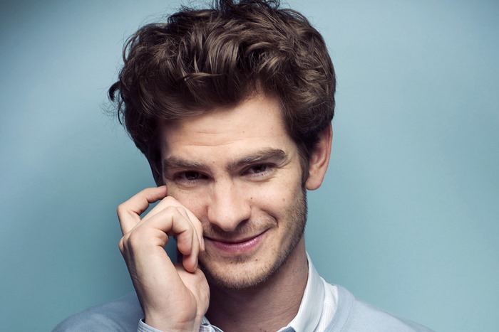 Actor Andrew Garfield smiling portrait