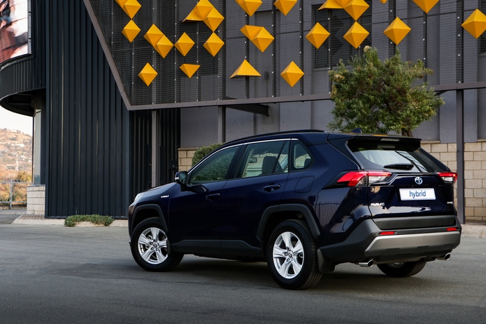 Dark Blue Toyota RAV4 Hybrid SUV 4K