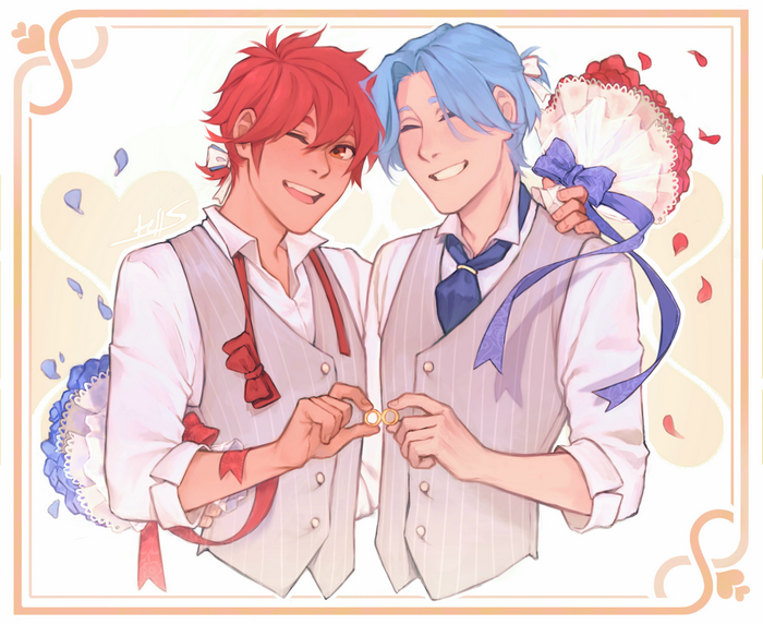 Reki and Langa Wedding Rings SK8 The Infinity