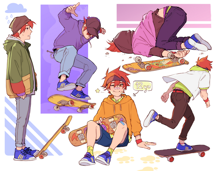 Reki Kyan SK8 The Infinity Character Design Sheet