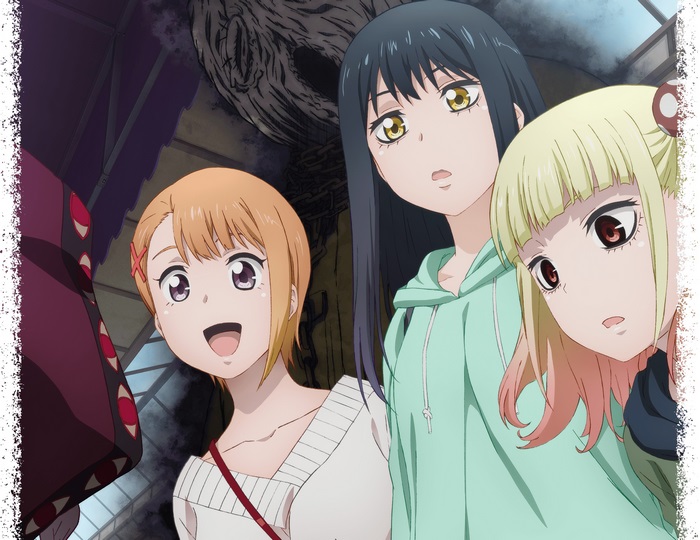 Mieruko-chan: Miko, Hana, and Yuria together