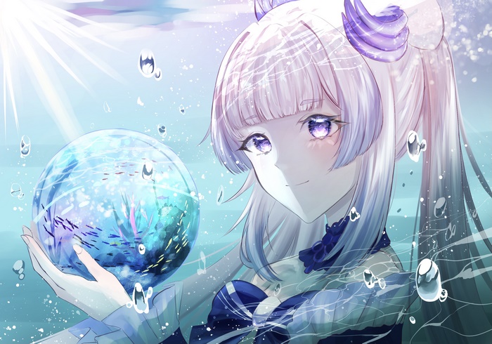Sangonomiya Kokomi holding a magical underwater orb