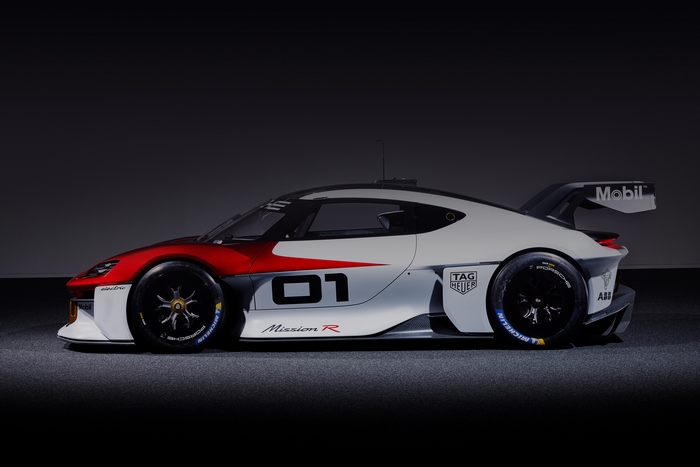 Porsche Mission R Electric Race Car Side View