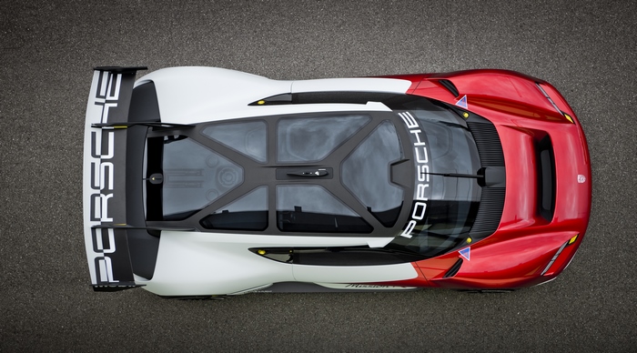 Porsche Mission R Electric Race Car Top View