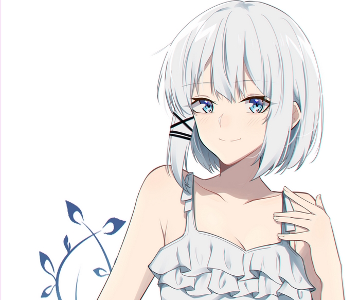 Siesta smiling with XII hair clips