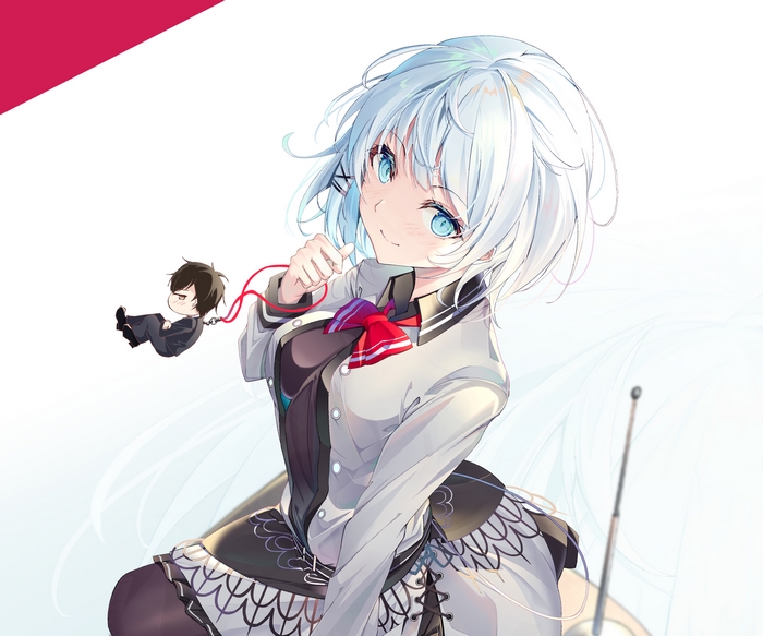 Siesta holding chibi figure from The Detective Is Already Dead