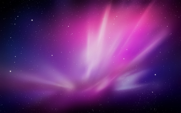Mac OS X Snow Leopard purple space nebula