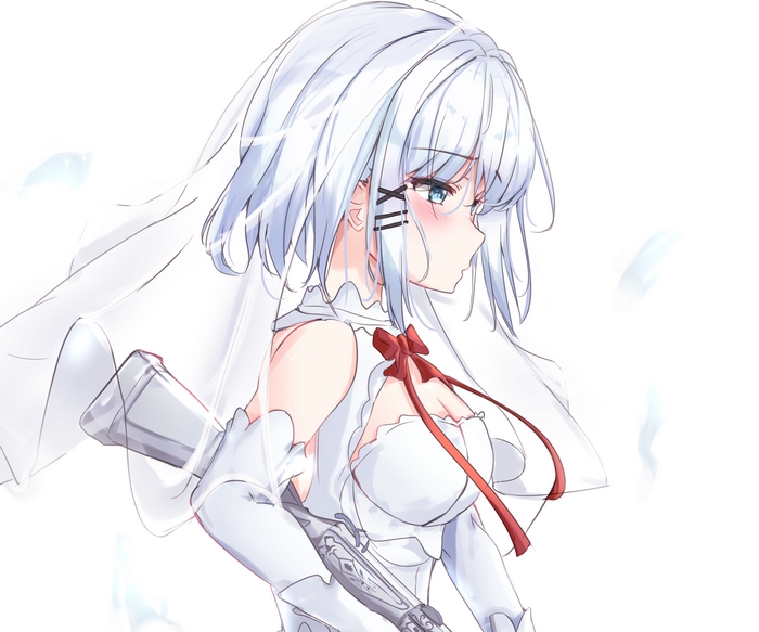 Siesta in White Attire 4K Artwork
