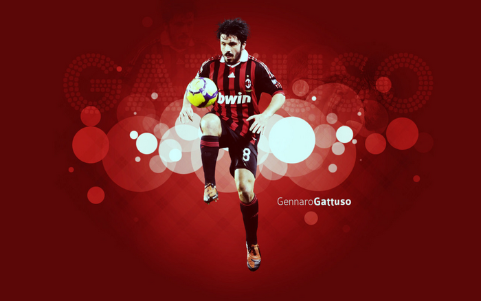 Gennaro Gattuso A.C. Milan player juggling football